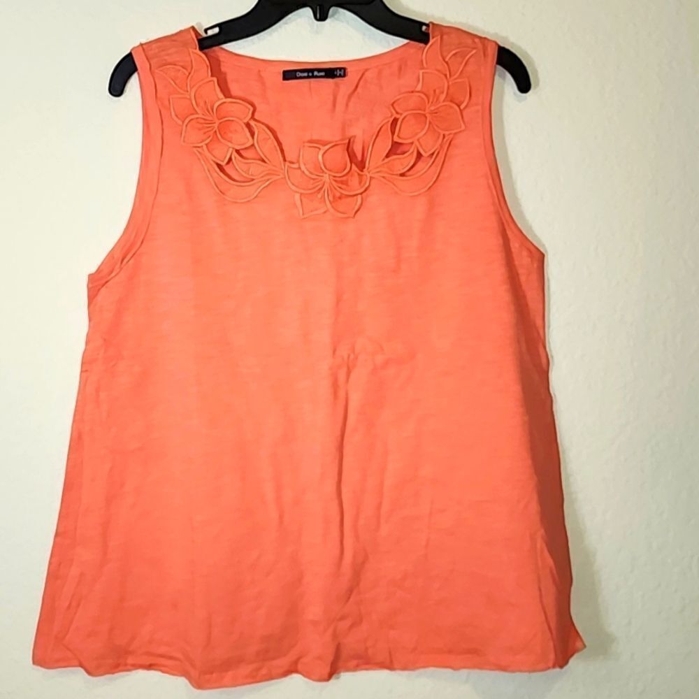 Doe & Rae NWOT Embroidered Top - Orange